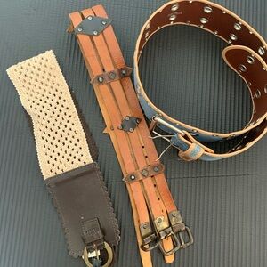 3 woman's Belt Set - size M/L
